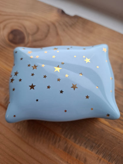 'Knob Head' Upcycled Rectangular Starry Trinket Pot
