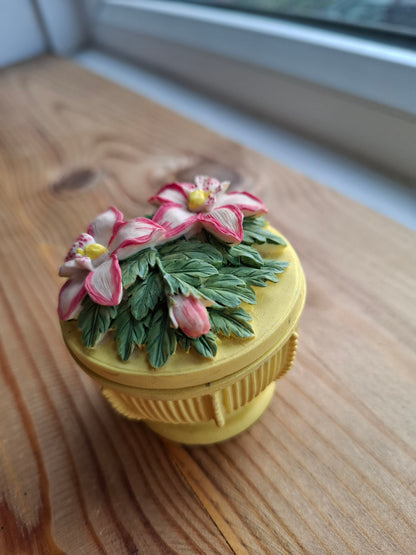 'Cunt' Upcycled Pink & Yellow Trinket Pot