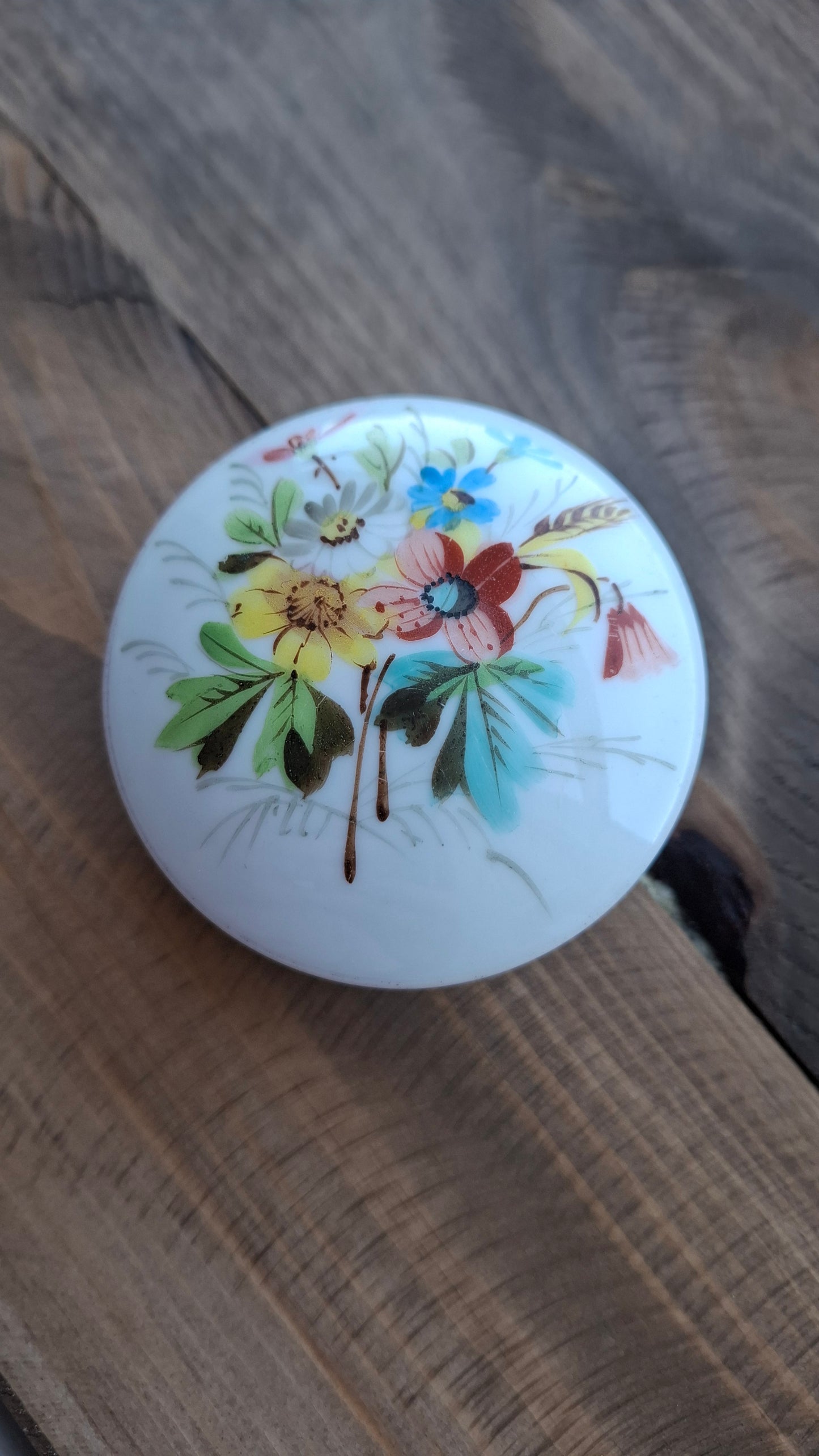 'Twat' Upcycled Blue Floral Trinket Pot (DISCOUNTED)