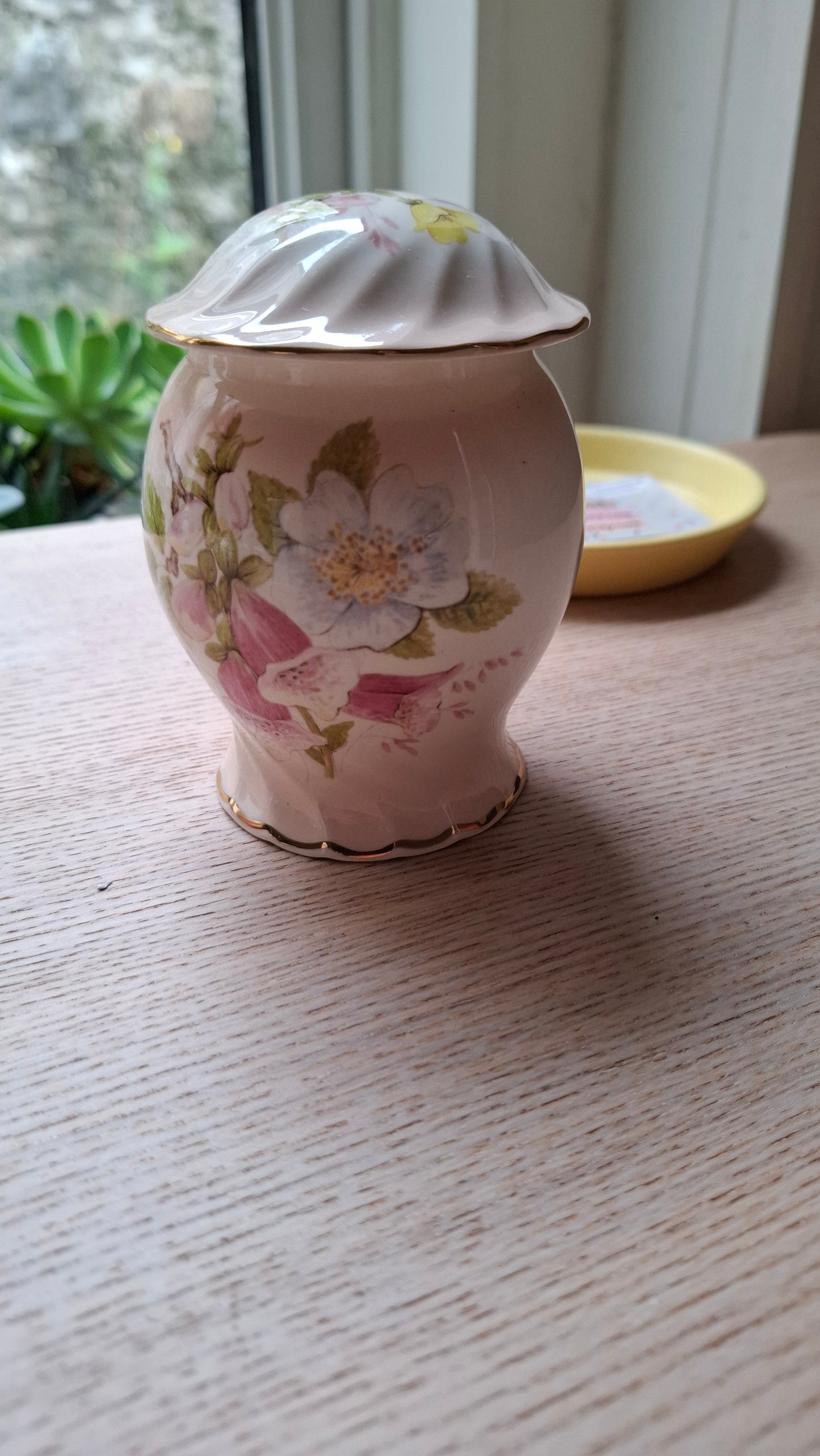 'Twat' Upcycled Tall Floral Pink Pot