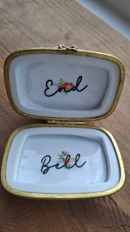 'Bell End' Upcycled Jug Trinket Pot With Clasp
