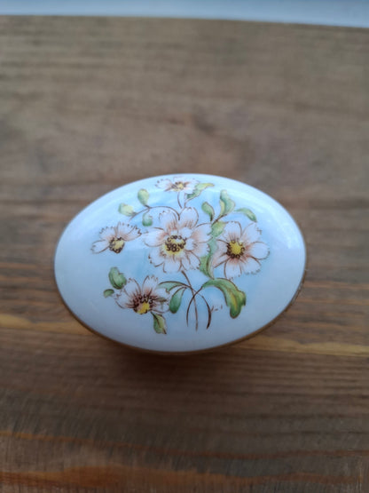 'Twat' Upcycled Small Oval Shaped Floral Trinket Pot