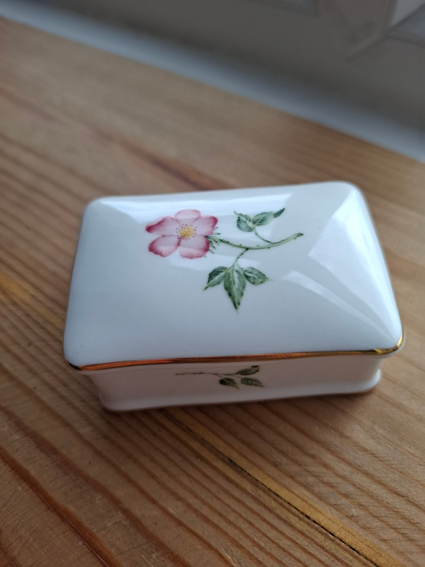 'Bell End' Upcycled Pink Wild Rose Trinket Pot
