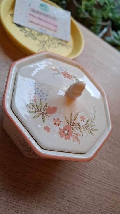'Twat' Upcycled Pretty Octagon Shaped Trinket Pot