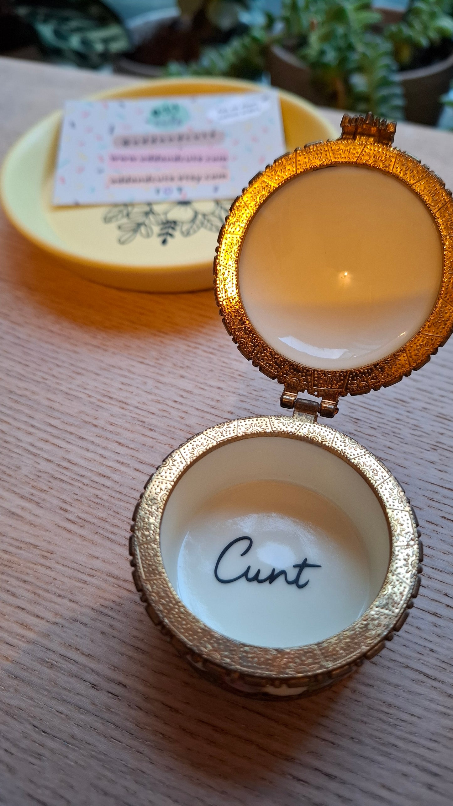 'Cunt' Upcycled Very Fancy Pretty Floral Trinket Pot