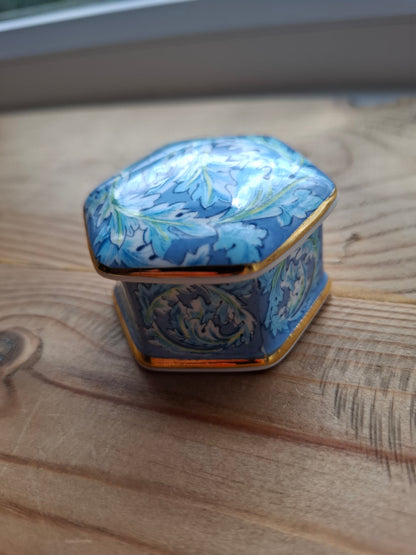 'Cunt' Upcycled Fancy Blue Hexagonal Trinket Pot