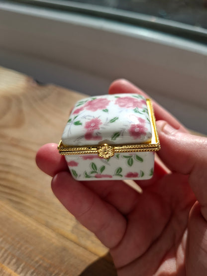 'Cunt' Upcycled Mini Trinket/Pill Pot Pink Floral