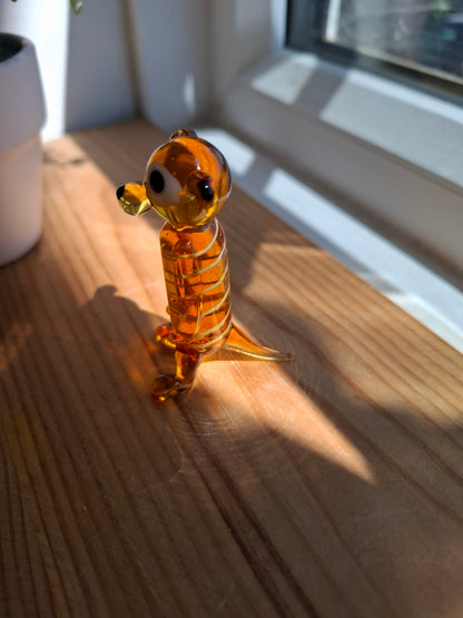 Glass Standing Goofy Meerkat (CGB Giftware)