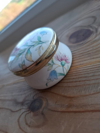 'Cunt' Upcycled Pastely Floral Trinket Pot With Clasp