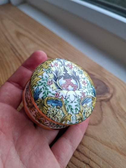 'Cunt' Upcycled Fancy Round Yellow Trinket Pot