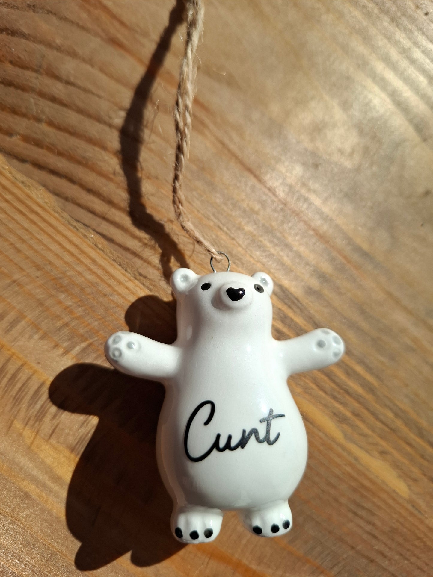 'Cunt' Adorable Upcycled Ceramic Bear