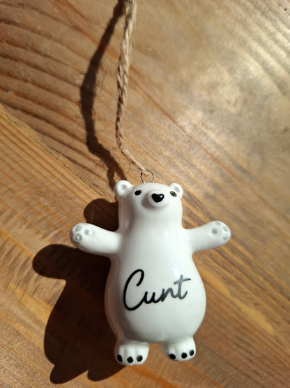 'Cunt' Adorable Upcycled Ceramic Bear