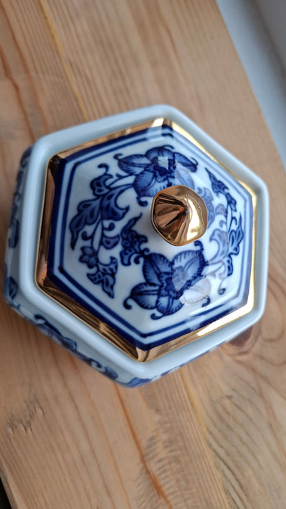 'Cunt' Upcycled Blue And White Fancy Ceramic Pot