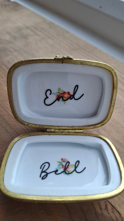'Bell End' Upcycled Jug Trinket Pot With Clasp