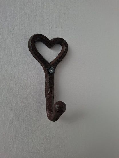 Iron Works Heart Wall Mounted Hook (CGB Giftware)