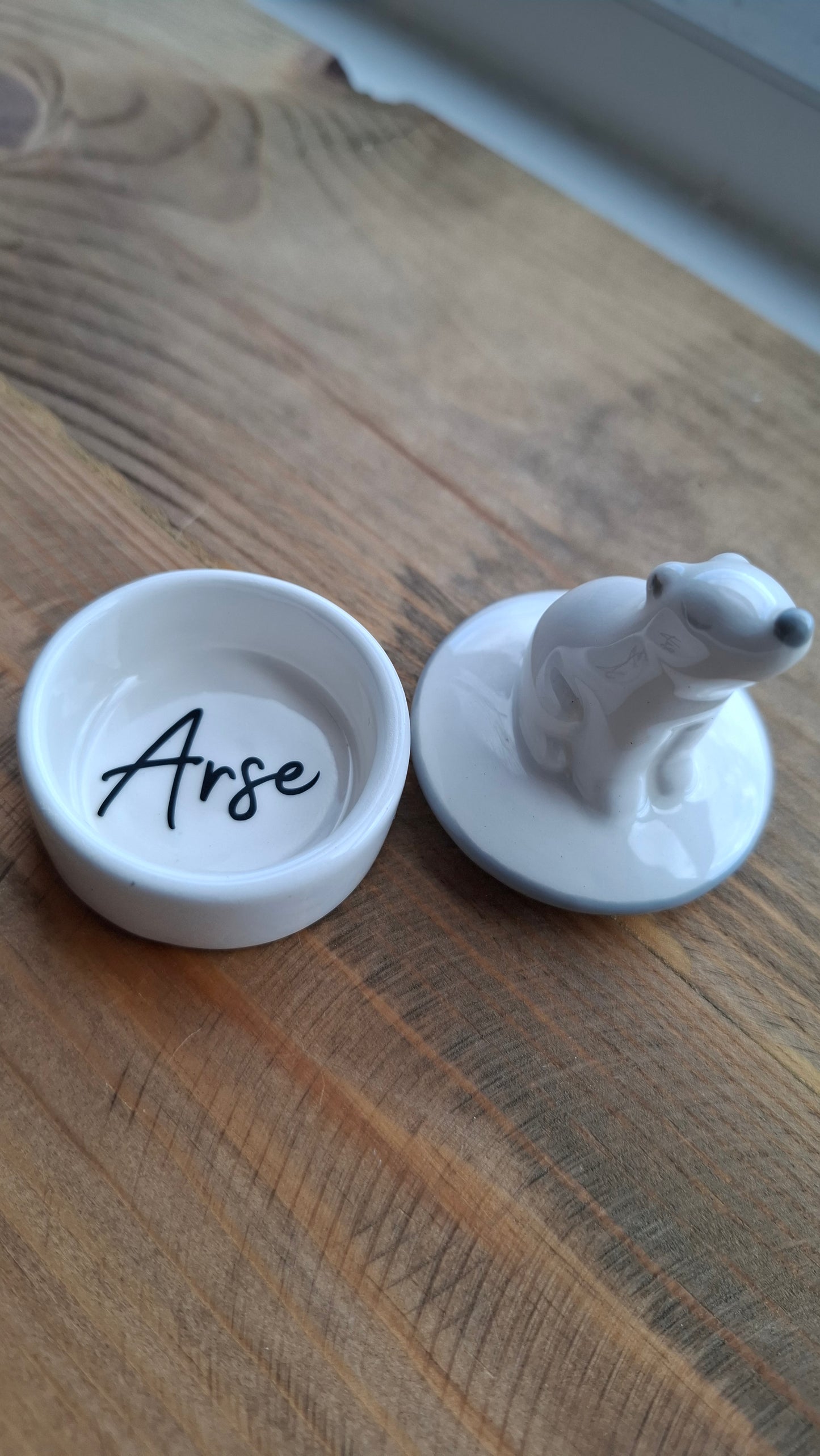 'Arse' Upcycled Bear Trinket Pot