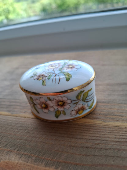'Twat' Upcycled Small Oval Shaped Floral Trinket Pot