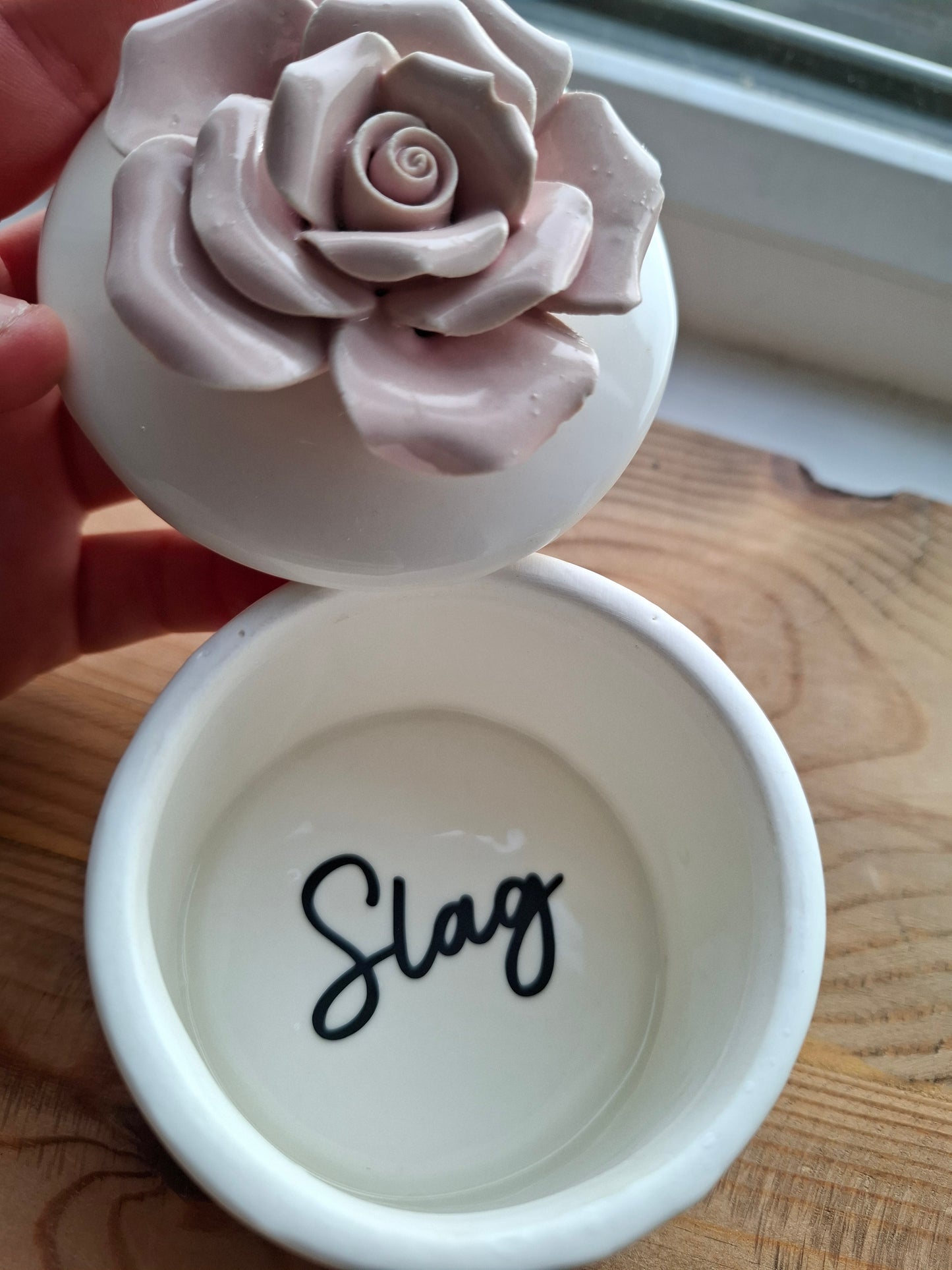 'Slag' Upcycled Rose Trinket Pot