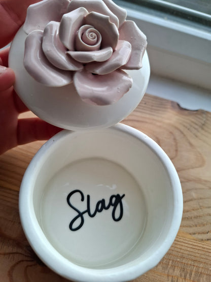 'Slag' Upcycled Rose Trinket Pot