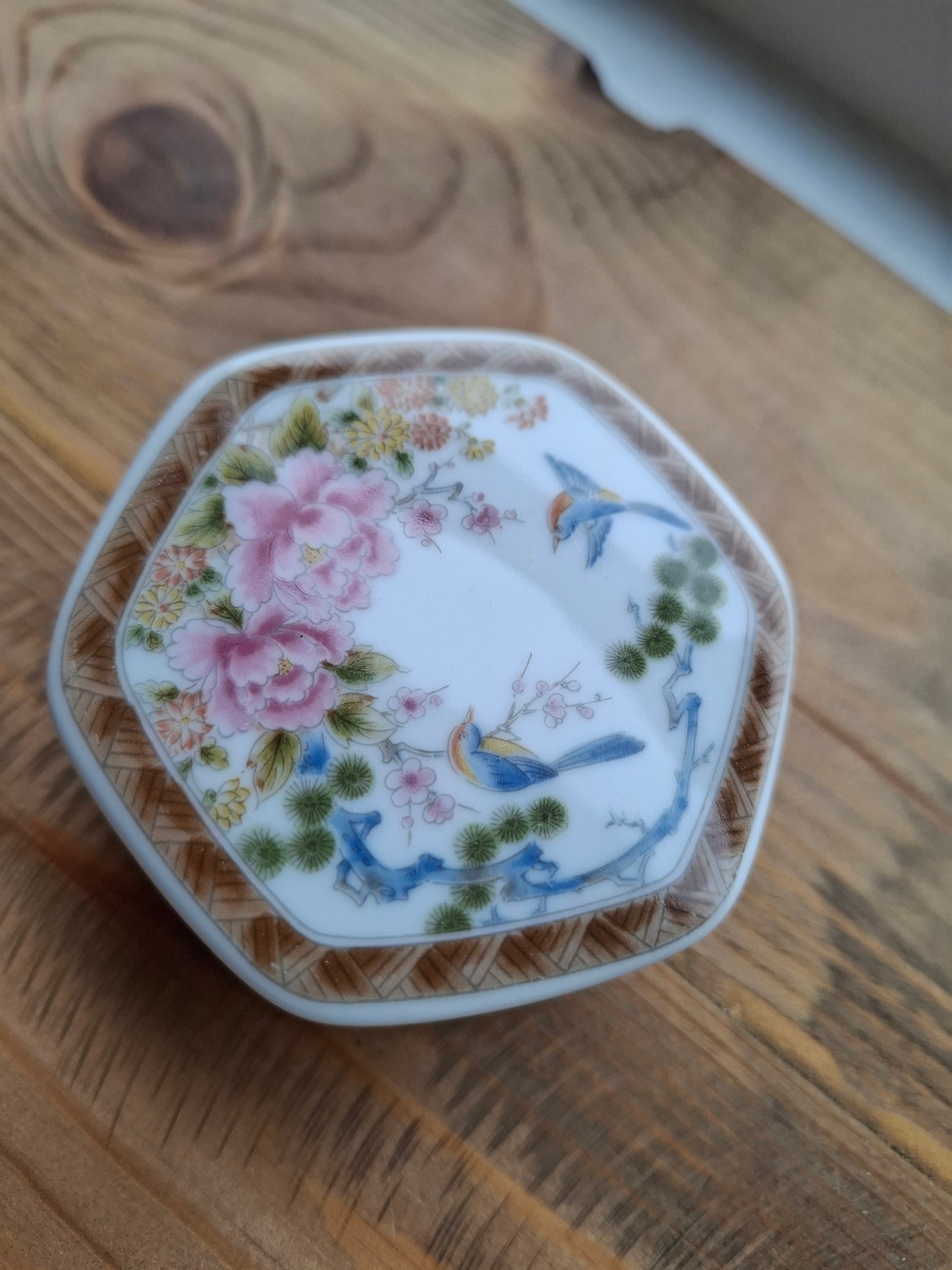 'Bum Hole' Upcycled Hexagonal Birdy Trinket Pot