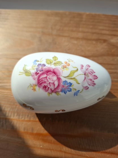 'Cunt' Upcycled Floral Egg Shaped Trinket Pot