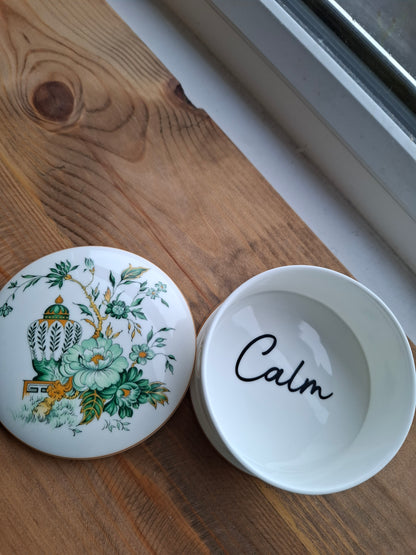 'Calm your tits' Upcycled Personalised Trinket Pot for EP