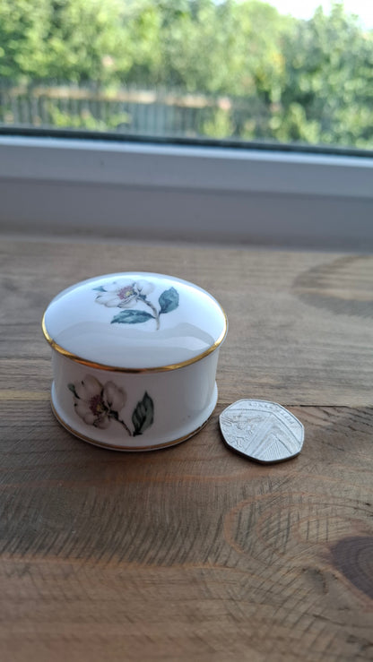 'Bum Hole' Upcycled White Flower Trinket Pot