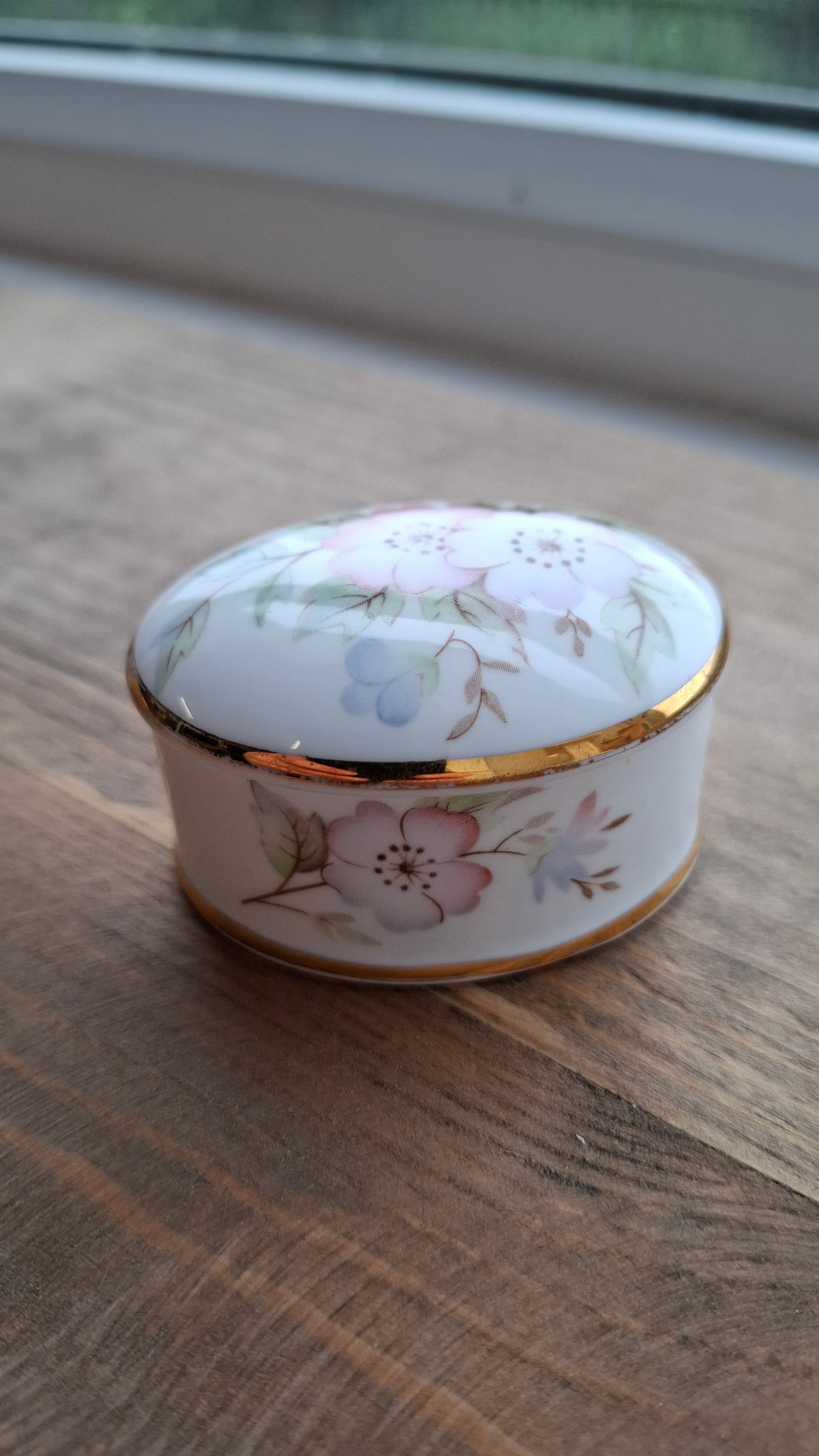 'Twat' Upcycled Small Oval Shaped Floral Trinket Pot