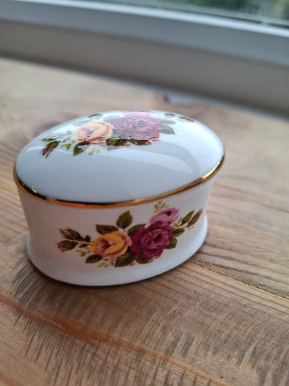 'Twat' Upcycled Small Cottage Rose Trinket Pot