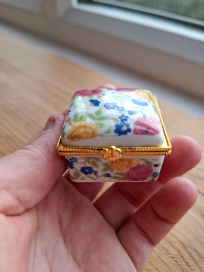'Cunt' Upcycled Mini Trinket/Pill Pot Multi Coloured Floral
