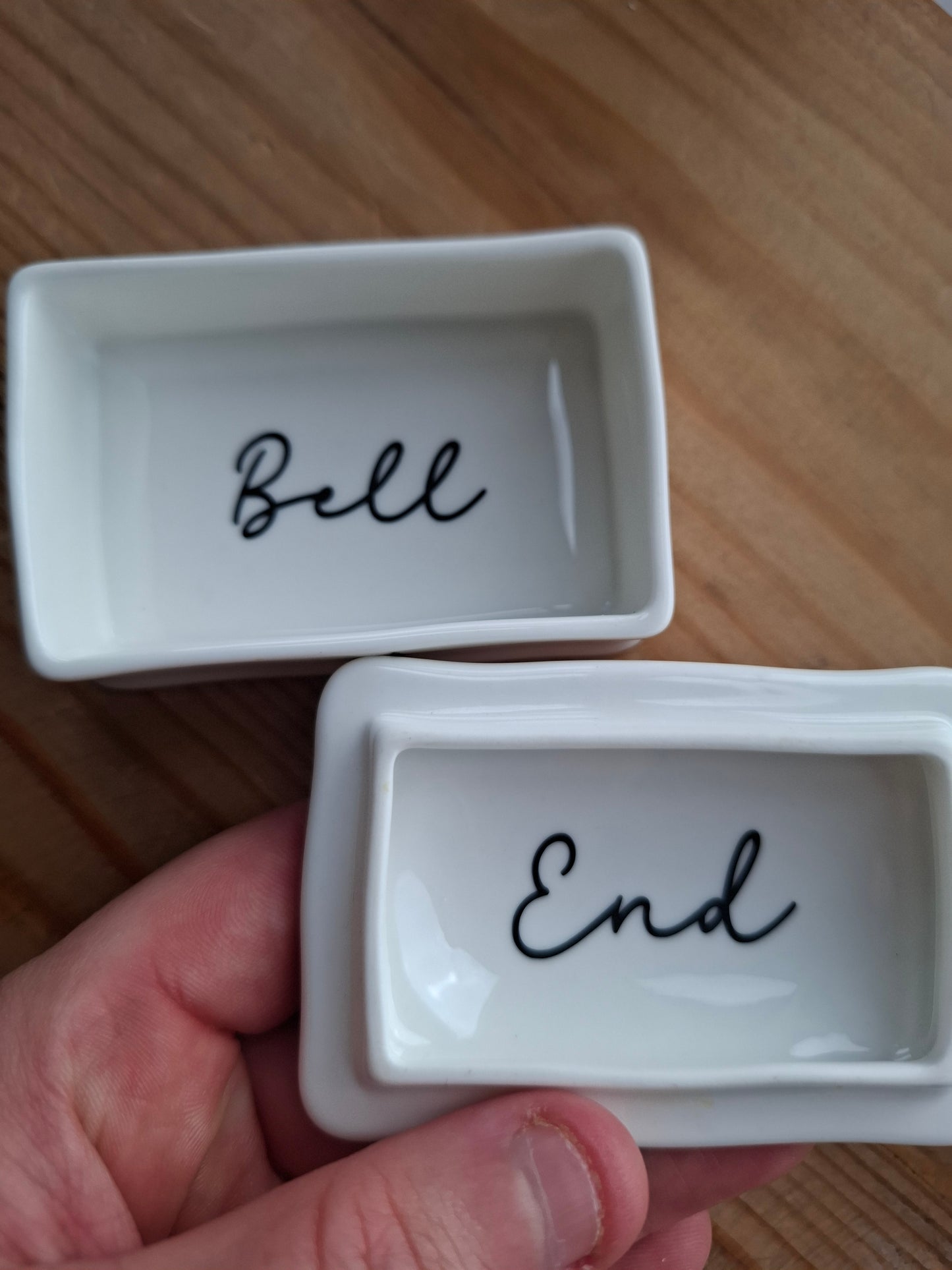 'Bell End' Upcycled Pink Wild Rose Trinket Pot