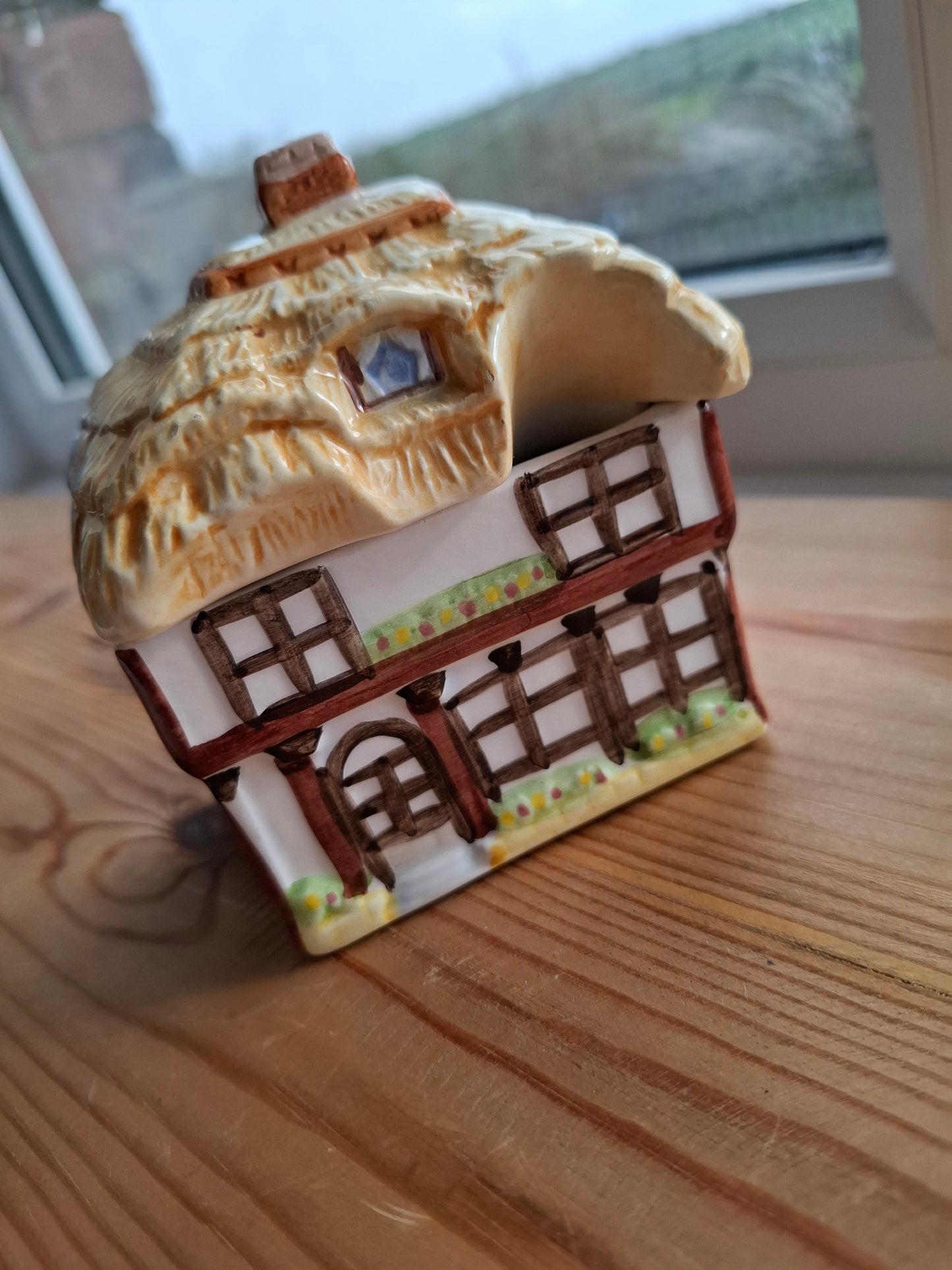 'Wanker' Upcycled Cottage House Ceramic Pot