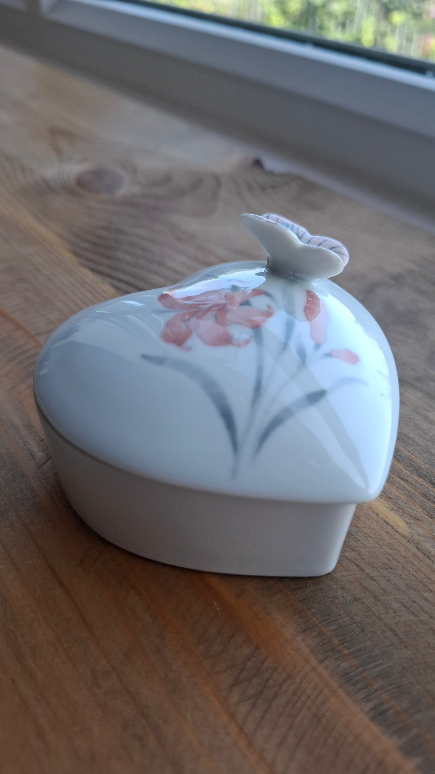 'Bitch' Upcycled Heart Shaped Butterfly Trinket Pot