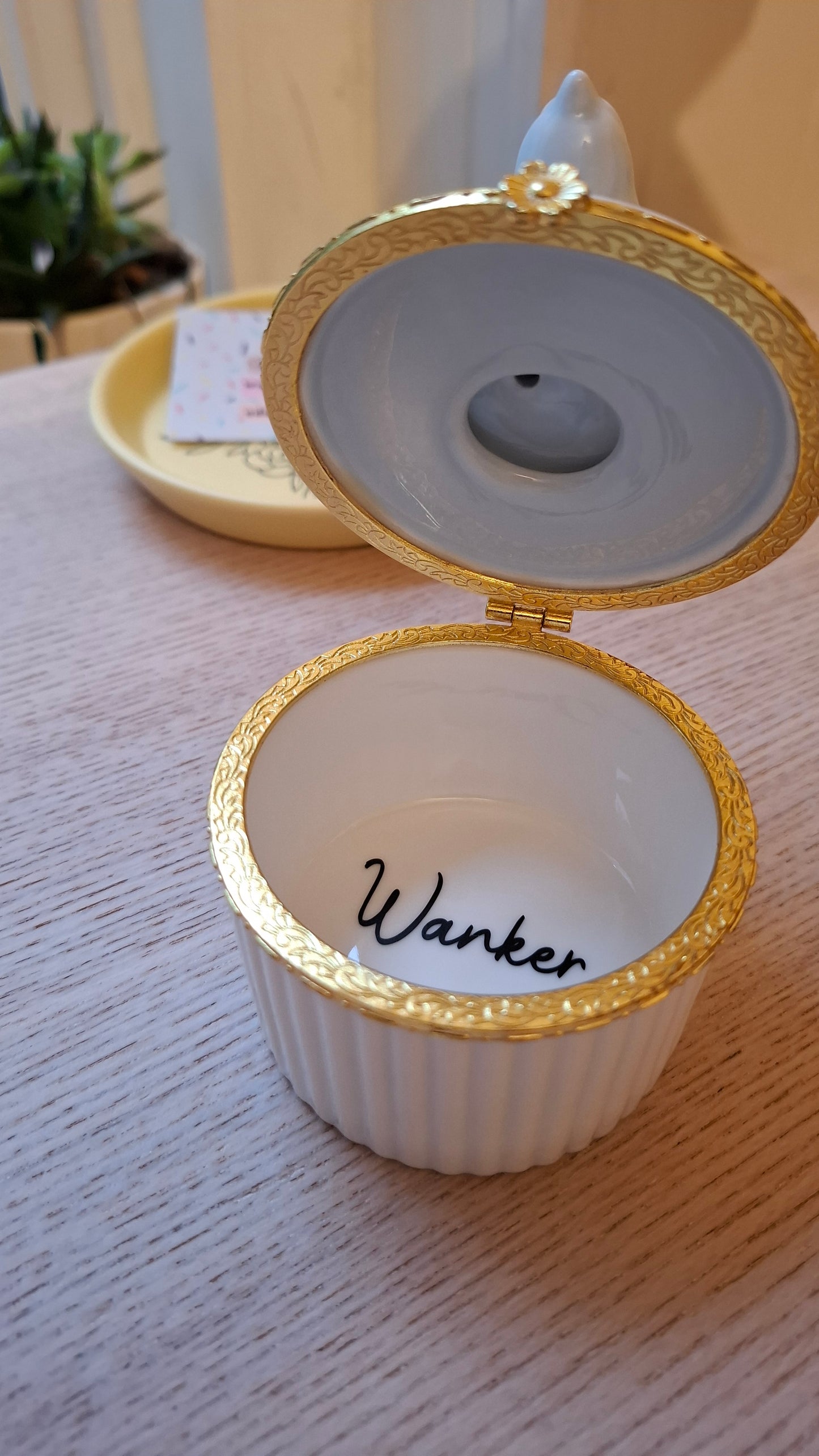 'Wanker' Upcycled Bird Trinket Pot