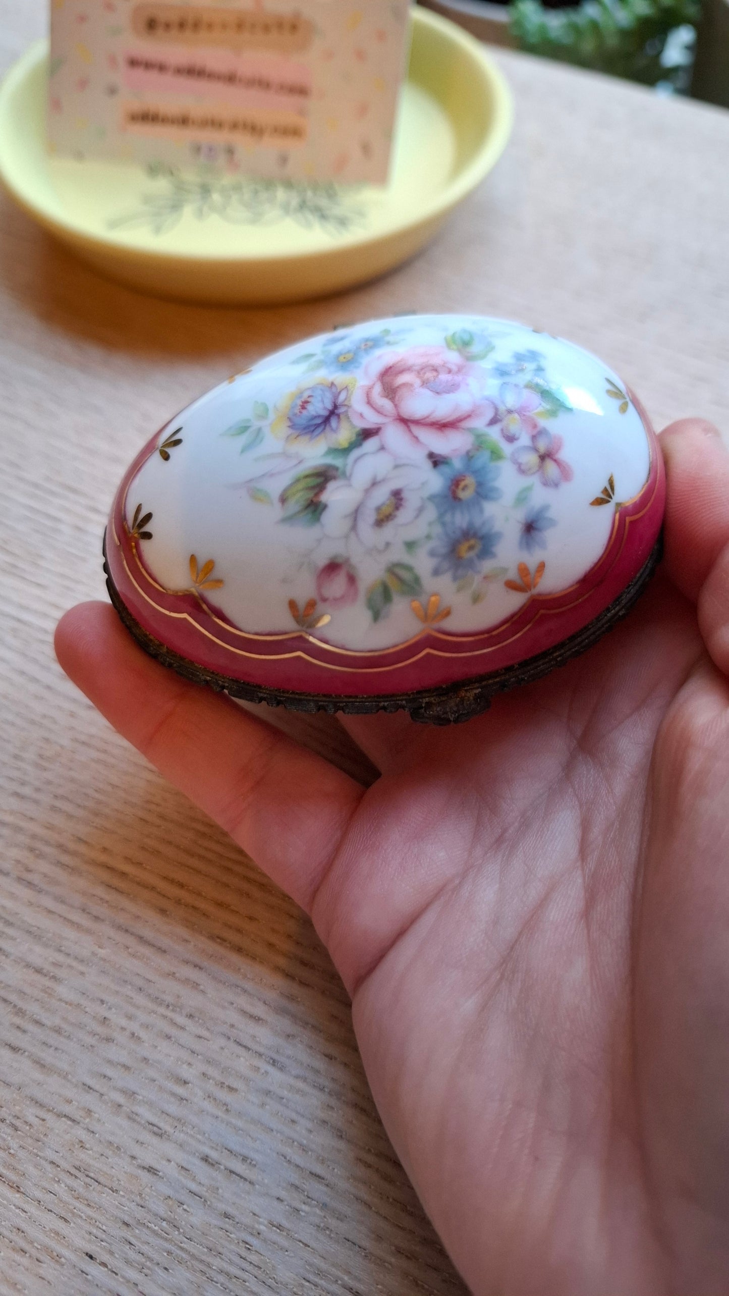 'Cunt' Upcycled Fancy Pink Egg Trinket Pot