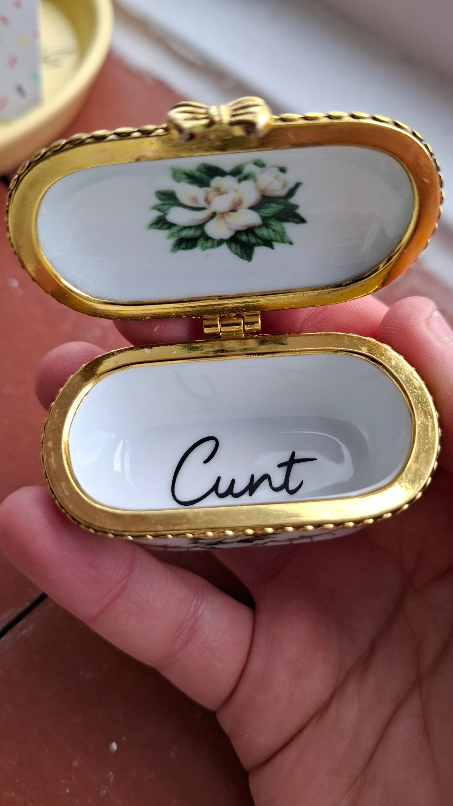 'Cunt' Upcycled Pretty Green Trinket Pot