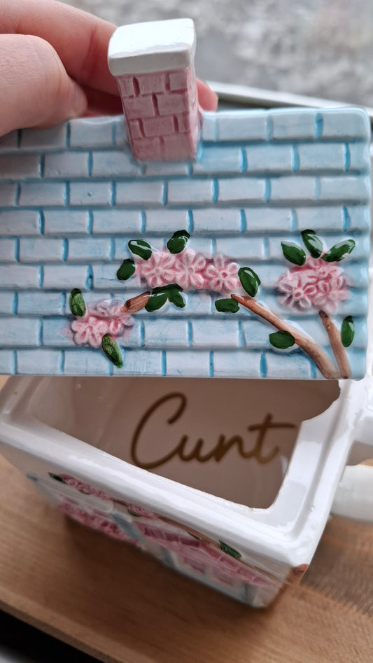 'Cunt' Upcycled Cottage Teapot