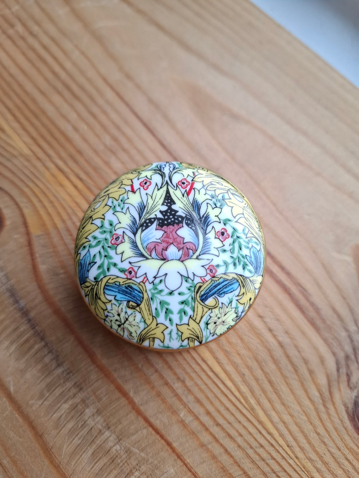 'Cunt' Upcycled Fancy Round Yellow Trinket Pot