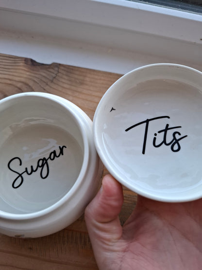 'Sugar Tits' Upcycled Chunky Floral Pot