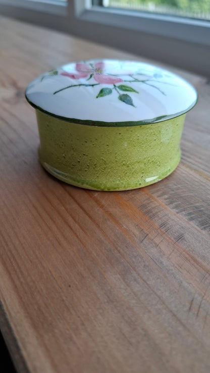 'Cunt' Upcycled Hand painted Floral Trinket Pot