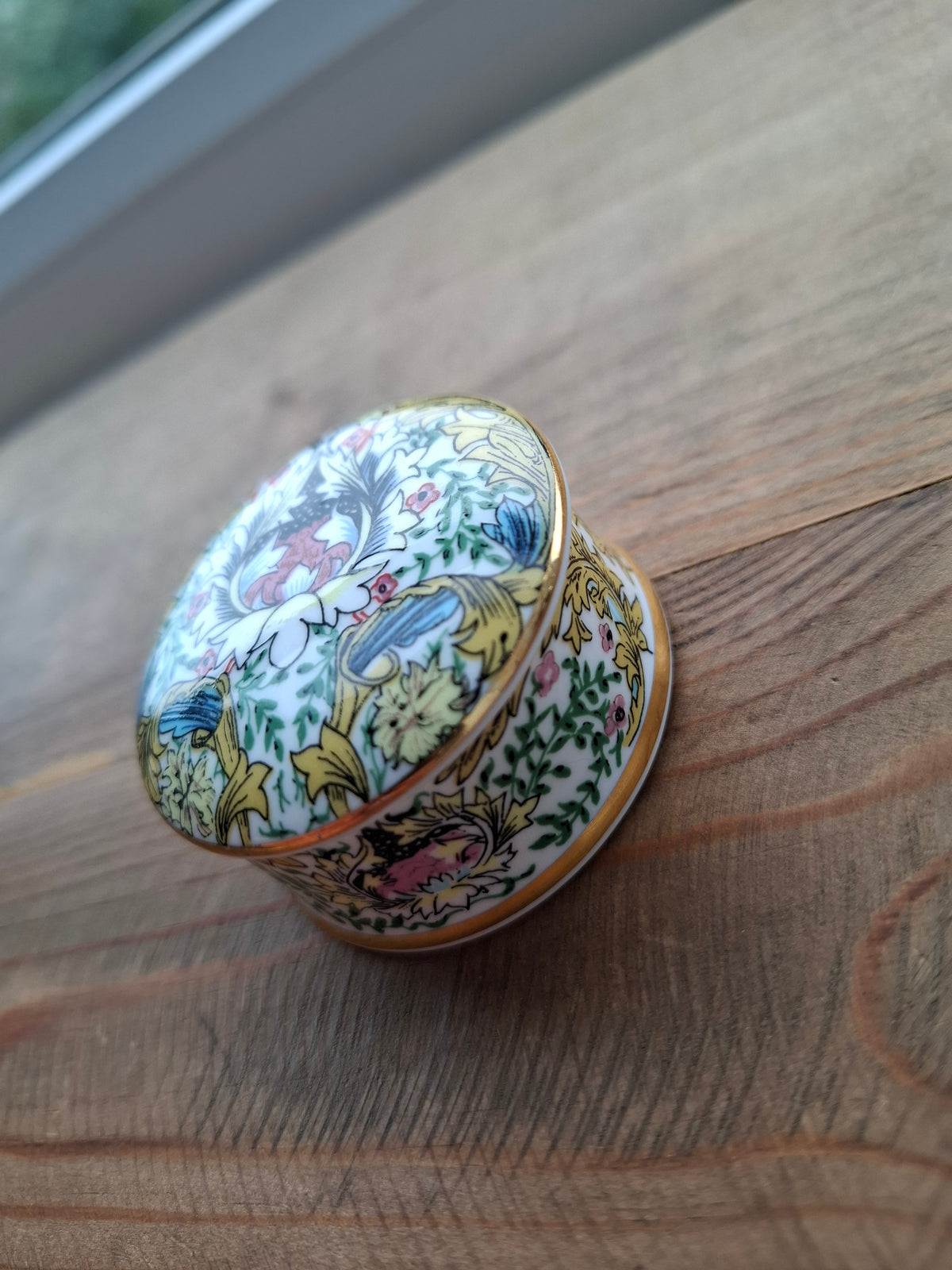 'Cunt' Upcycled Fancy Round Yellow Trinket Pot