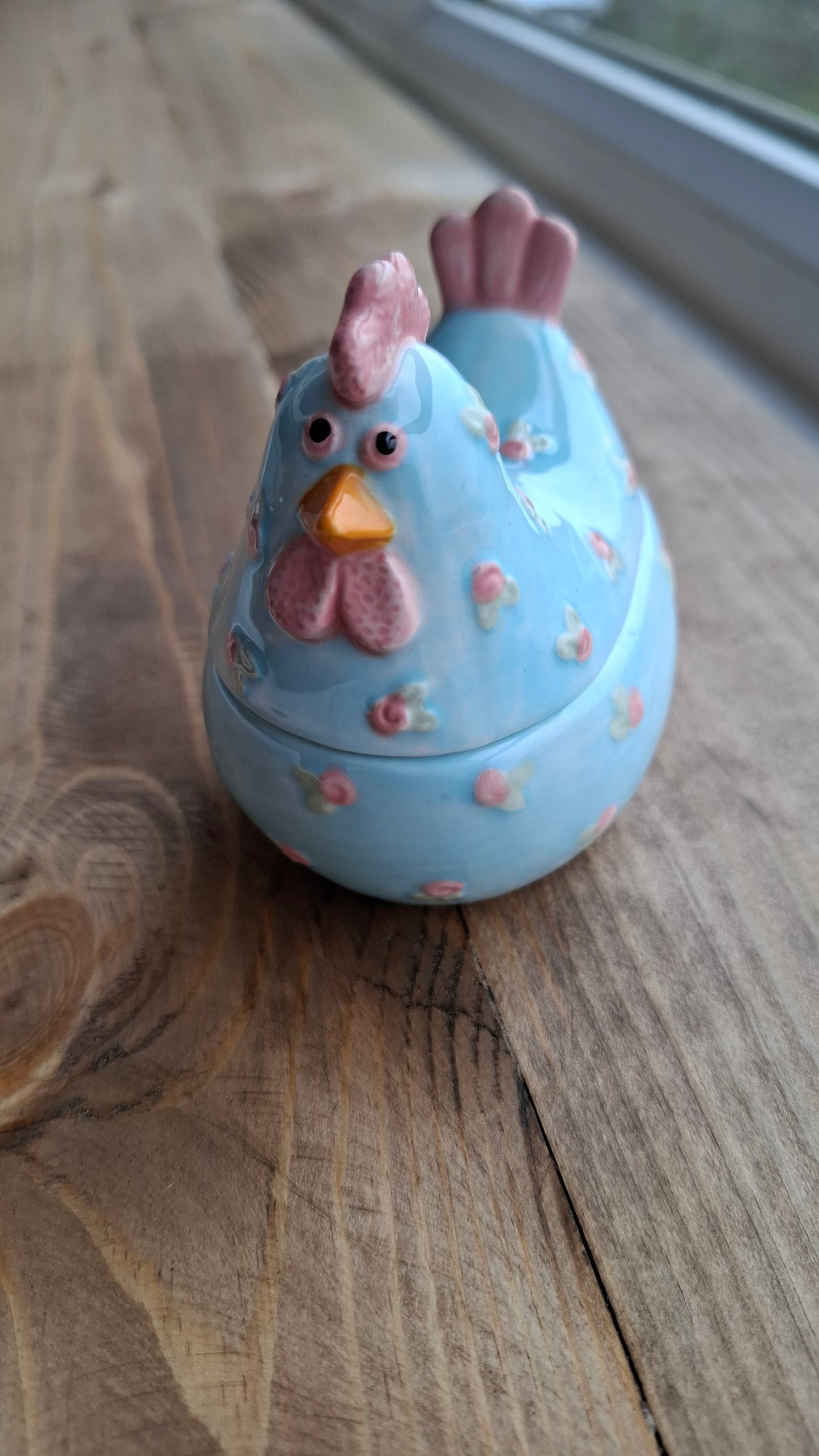 'Cunt' Upcycled Blue/Pink Chicken Trinket Pot