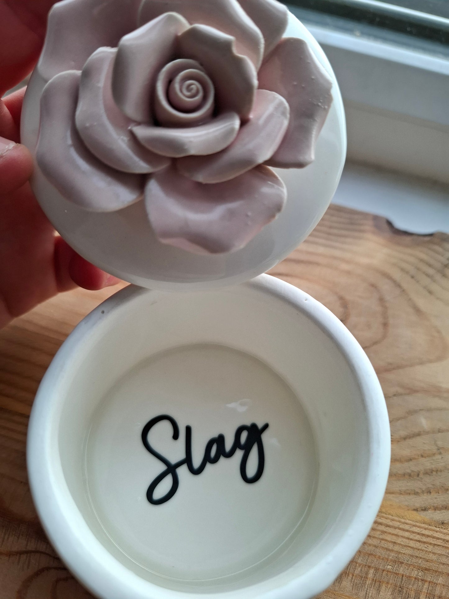 'Slag' Upcycled Rose Trinket Pot