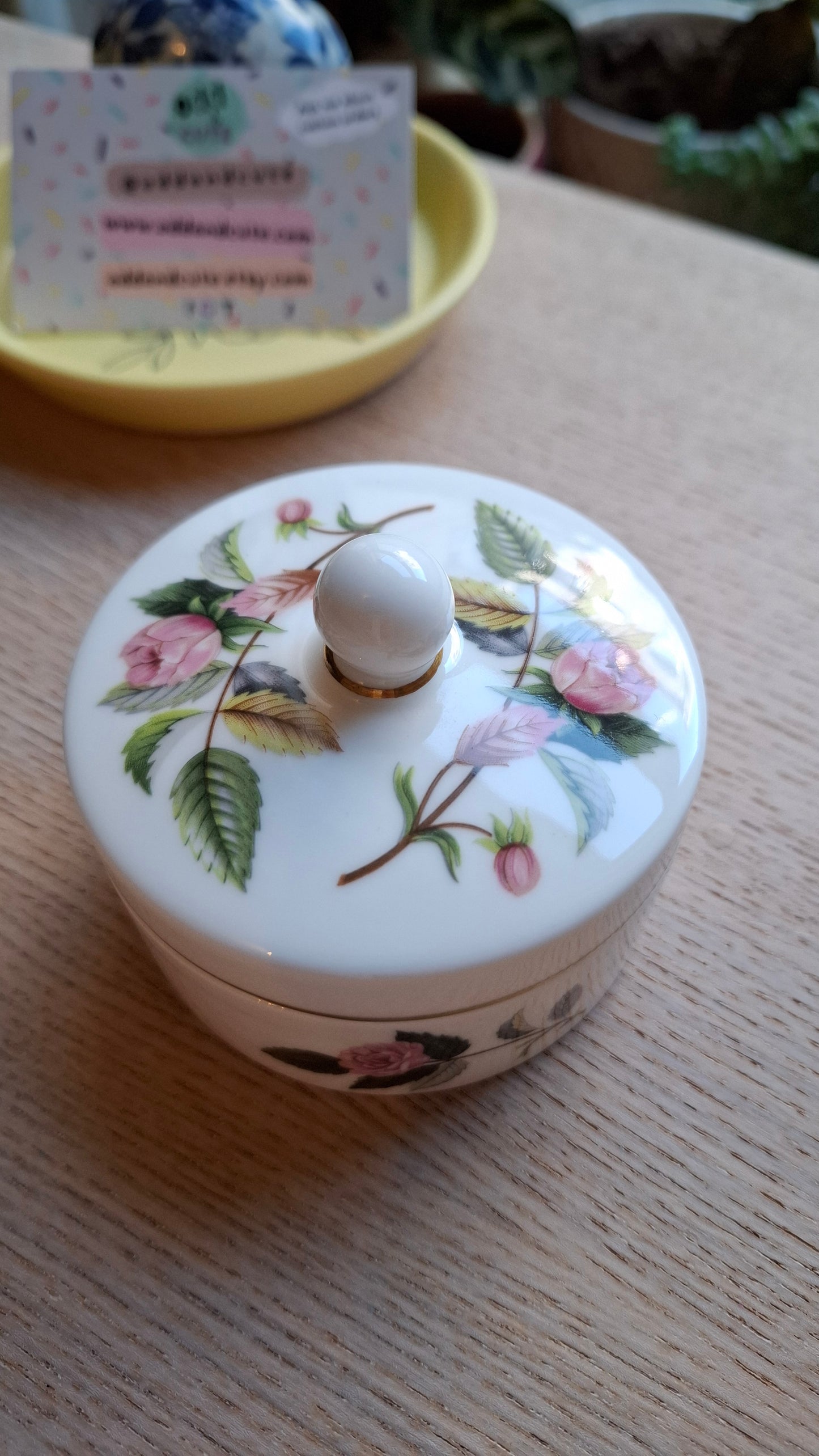 'Cunt' Upcycled Wedgwood Trinket Pot With Cute Lid