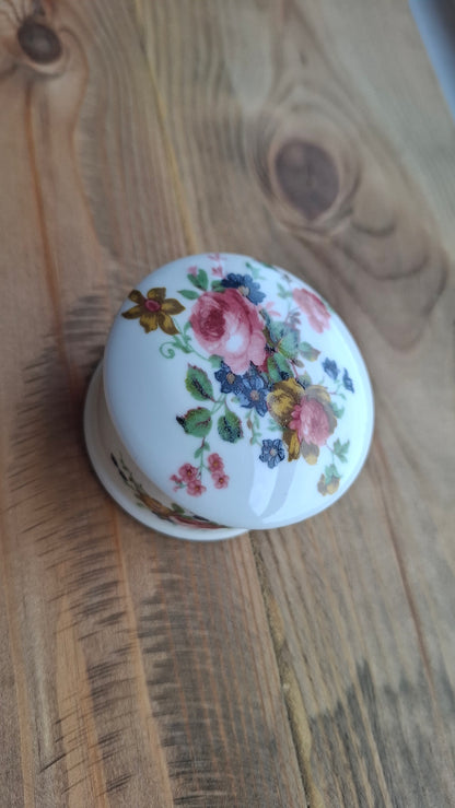 'Cunt' Upcycled White Floral Trinket Pot