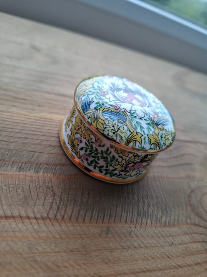 'Cunt' Upcycled Fancy Round Yellow Trinket Pot