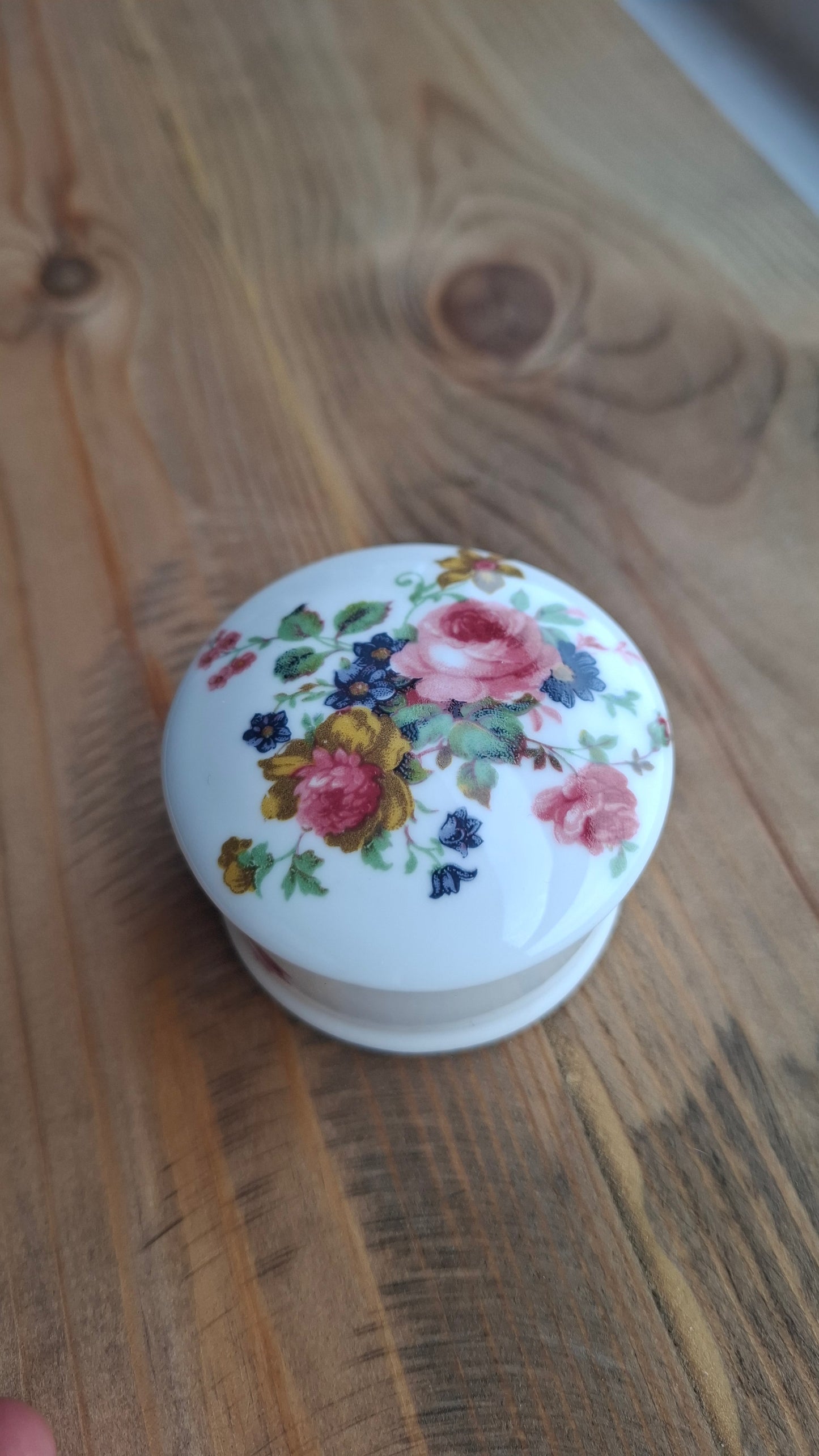 'Cunt' Upcycled White Floral Trinket Pot