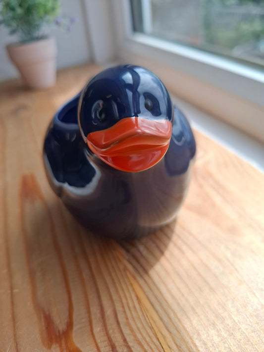 'Cunt' Upcycled Dark Blue Duck Ornament