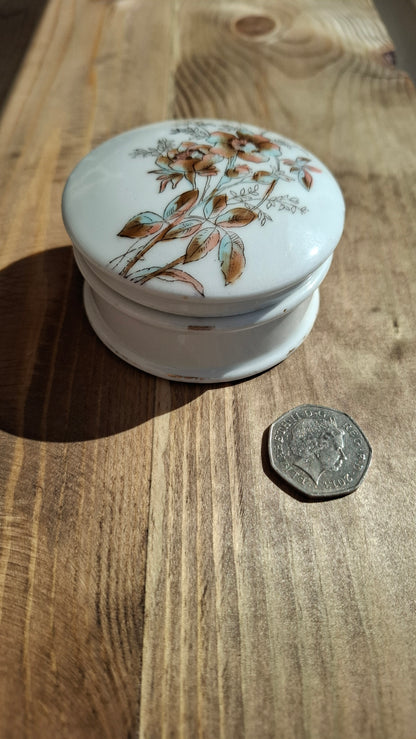 'Twat' Upcycled Chunky White Floral Trinket Pot