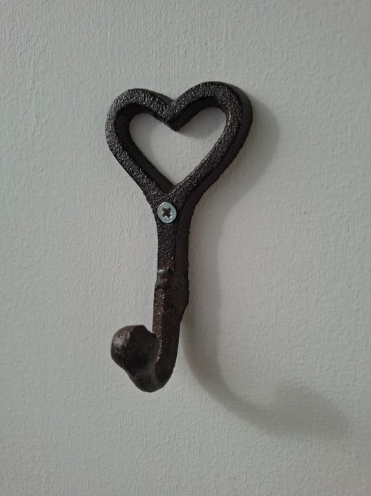 Iron Works Heart Wall Mounted Hook (CGB Giftware)
